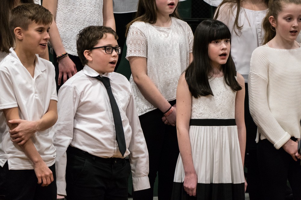 Matthew and other chorus members.<br />Jan. 24, 2018 - Miscoe Hill Middle School, Mendon, Massachusetts.