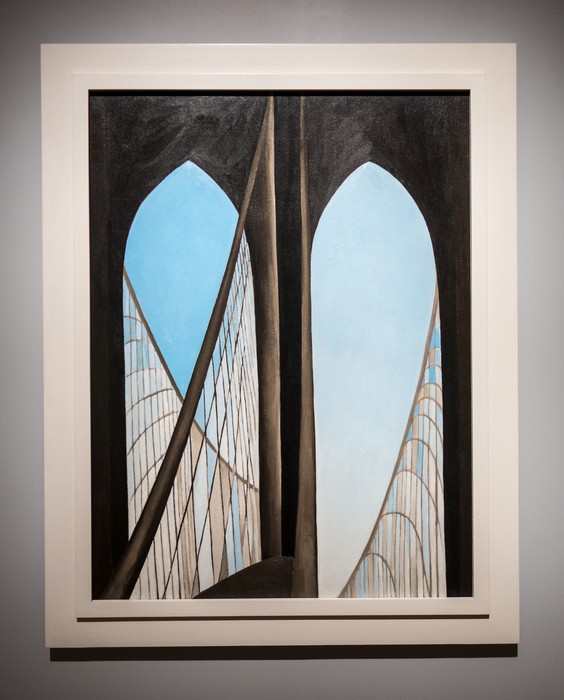Brooklyn Bridge, 1949.<br />Georgia O'Keeffe exhibit.<br />Jan. 26, 2018 - PEM, Salem, Massachusetts.