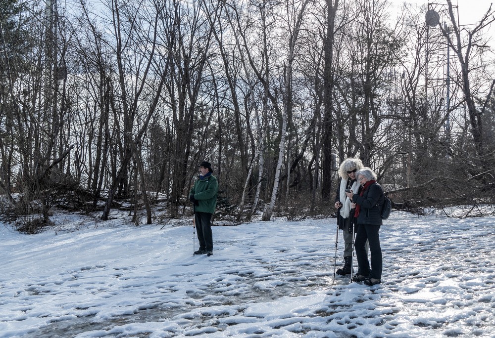 Paul, Dominique, and Joyce.<br />Powwow River Conservation Area.<br />Jan. 27, 2018 - Amesbury, Massachusetts.