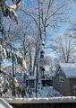 View out the kitchen window after a snowstorm.<br />Feb. 18, 2018 - At home in Merrimac, Massachusetts.