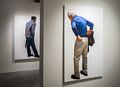 Susan White Brown: 'Looking at Looking'.<br />Looking at art with Paul and Dominique.<br />March 9, 2018 - SoWa district, Boston, Massachusetts.