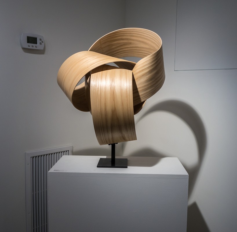 Jeremy Holmes sculpture.<br />Looking at art with Paul and Dominique.<br />March 9, 2018 - SoWa district, Boston, Massachusetts.