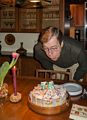 The birthday boy.<br />Juris' 75th birthday celebration.<br />March 10, 2018 - At Uldis and Edite's in Manchester by the Sea, Massachusetts.
