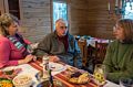 Moe, John, and Carol.<br />Vernal equinox party.<br />March 17, 2018 - At Michael and Kathleen's in Campton, New Hampshire.