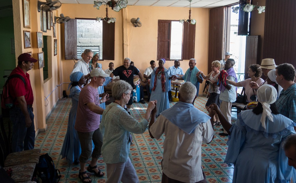 Osmar watching everyone having a good time.<br />At the Tumba Francesa dance hall.<br />Oct. 31, 2016 - Guantanamo, Cuba.
