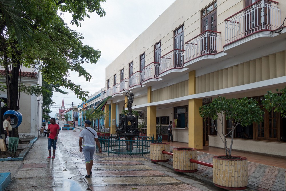 Street next to Hotel Marti.<br />Oct. 31, 2016 - Guantanamo, Cuba.