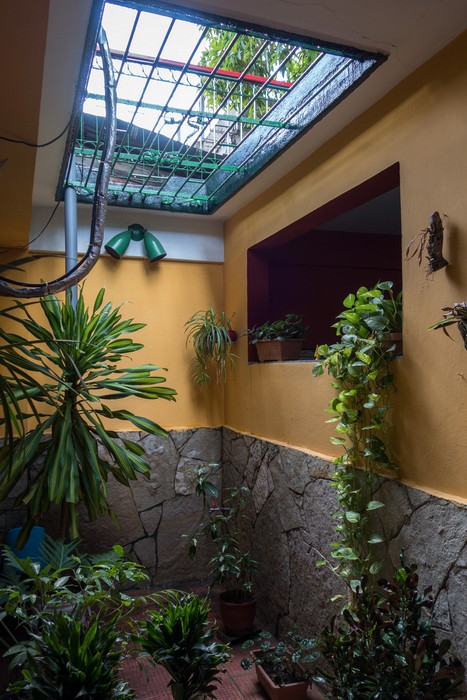 A small patio or roofless room.<br />At artist Carlos Rafael's home.<br />Oct. 31, 2016 - Guantanamo, Cuba.