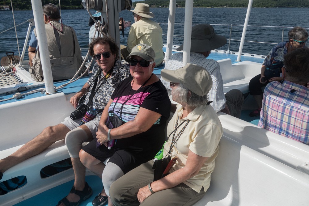 Paul, Norma, and Joyce on way to Granma Island.<br />Nov. 1, 2016 - Santiago de Cuba.