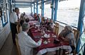 Road Scholars, with Octavio, Alberto, and Padro, at lunch at the 'El Cayo' restaurant,<br />Nov. 1, 2016 - Granma Island, Santiago de Cuba.