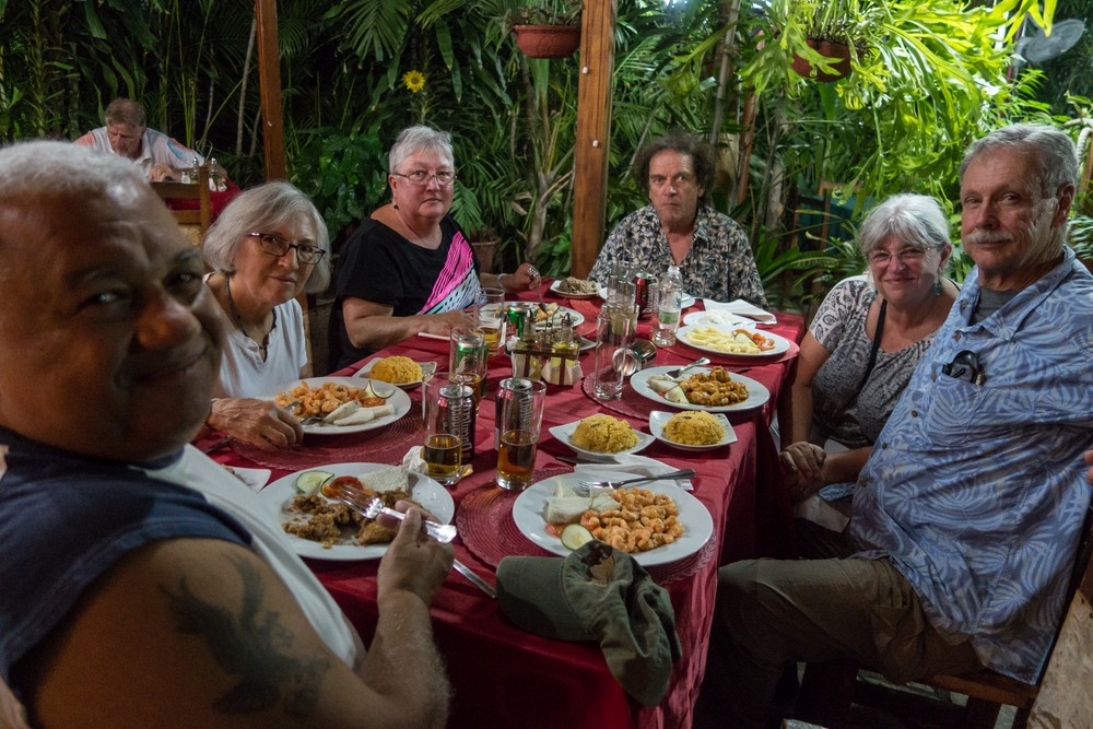 Eddie, Joyce, Norma, Paul, Janet, and Bob at Dona Martha paladar.<br />Nov. 1, 2016 - Santiago de Cuba.