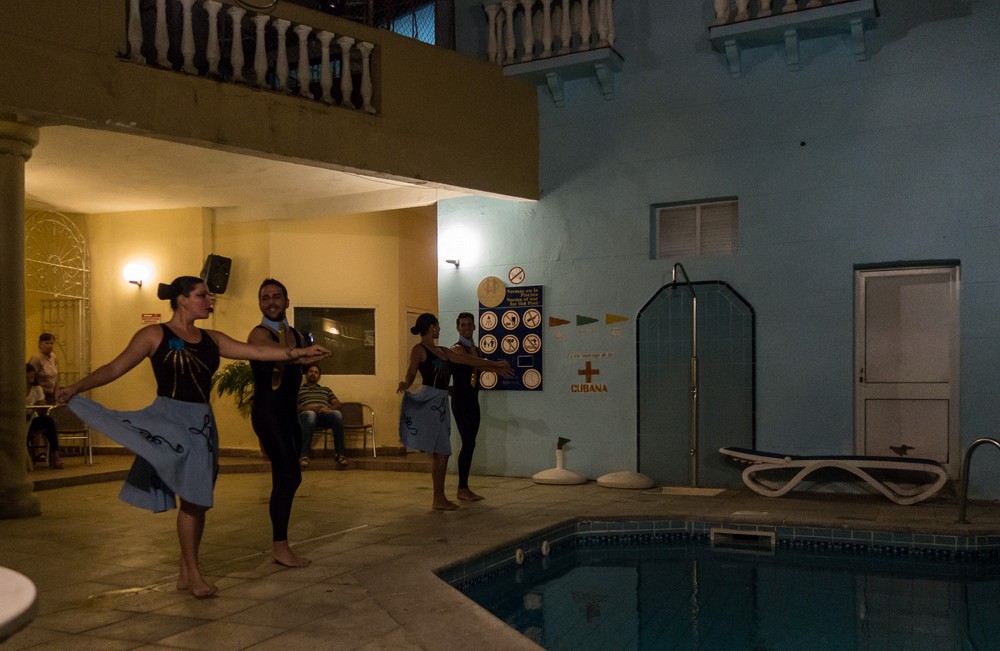 Evening entertainment at the Gran Hotel.<br />Nov. 2, 2016 - Camag�ey, Cuba.