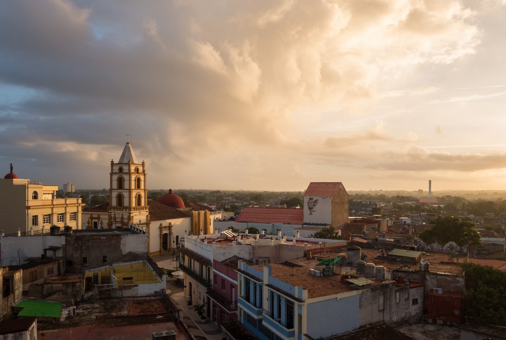 Rooftops as seen from top floor restaurant at the Gran Hotel.<br />Nov. 3, 2016 - Camag�ey, Cuba.