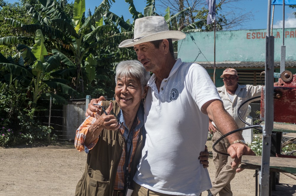 Ellen and her chauffer back to the ranch.<br />Nov. 4, 2016 -Village near Rancho King, Camag�ey, Cuba.