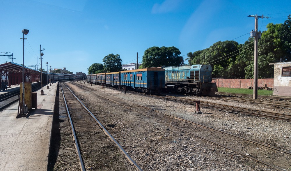A train station on our way back from the ranch.<br />Nov. 4, 2016 - Near Camag�ey, Cuba.