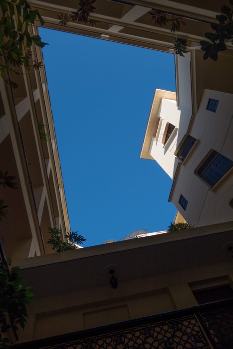 View from courtyard of the Gran Hotel.<br />Nov. 4, 2016 - Camag�ey, Cuba.