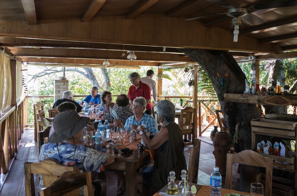 Road Scholars at lunch at Villa Lagarto.<br />Nov. 6, 2016 - Punta Gorda, Cienfuegos, Cuba.