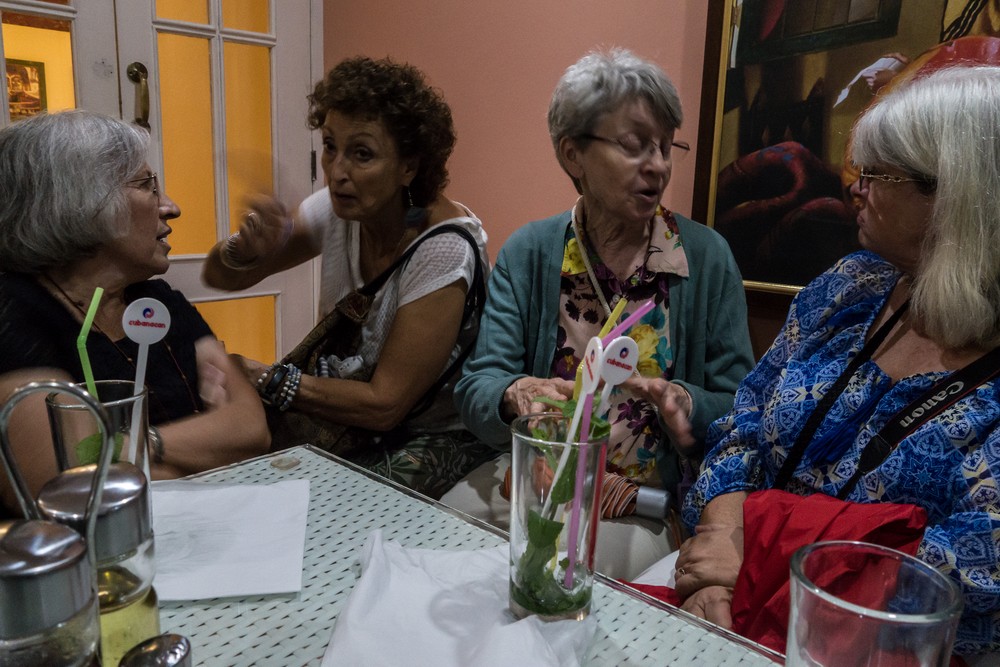 Having some mojitos at our hotel before heading out to dinner.<br />Nov. 7, 2016 - Santa Clara, Cuba