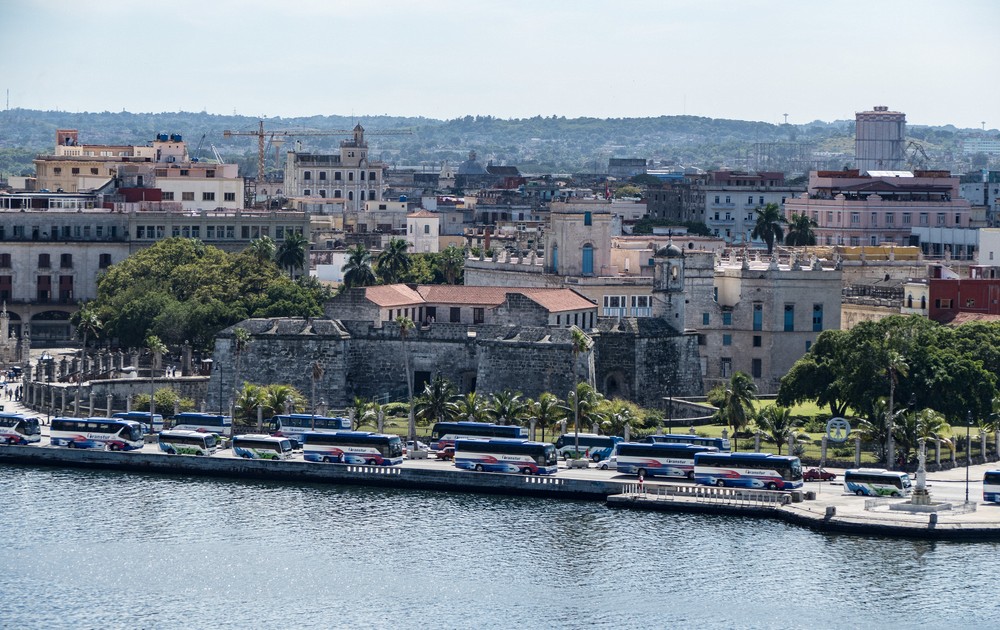 View across the harbor channel.<br />Fortaleza de San Carlos de la Caba�a.<br />Nov. 9, 2016 -  East Havana, Cuba
