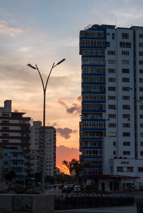 Sunset seen from along the Malencon.<br />Nov. 9, 2016 - Havana, Cuba