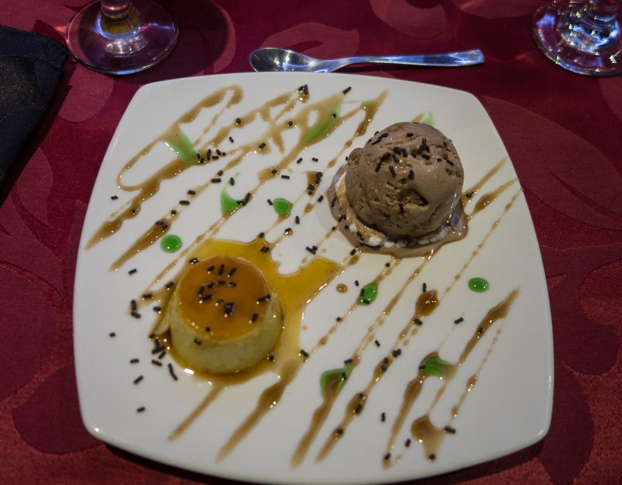 Flan and icecream, what could be better?<br />Havana's 21 Restaurant.<br />Nov. 9, 2016 - Havana, Cuba