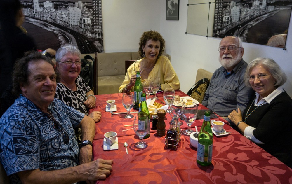 Paul, Norma, Irma, Egils, and Joyce.<br />Havana's 21 Restaurant.<br />Nov. 9, 2016 - Havana, Cuba