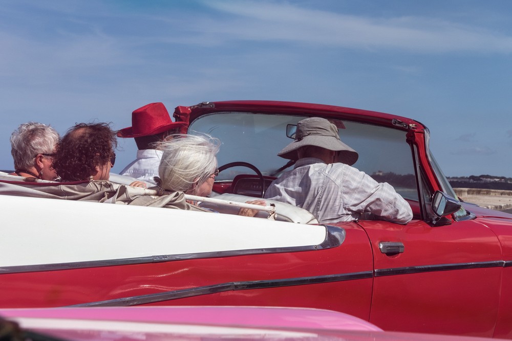 Norma, Paul, Janet, and Bob.<br />Our ride in American vintage cars.<br />Nov. 10, 2016 - Havana, Cuba.