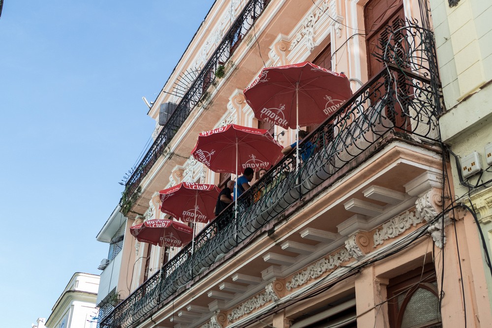 Cafe on a balcony?<br />on Calle Obispo?<br />Nov. 10, 2016 - Havana, Cuba.