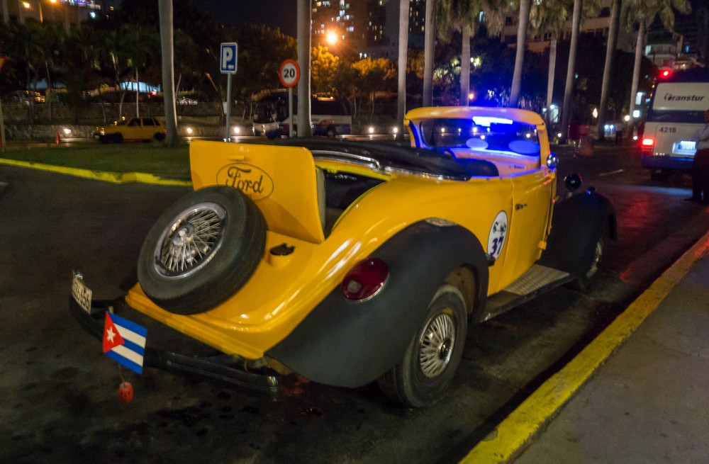 Old Ford with a runble seat in front of the Hotel Nacional.<br />Nov. 10, 2016 - Havana, Cuba.