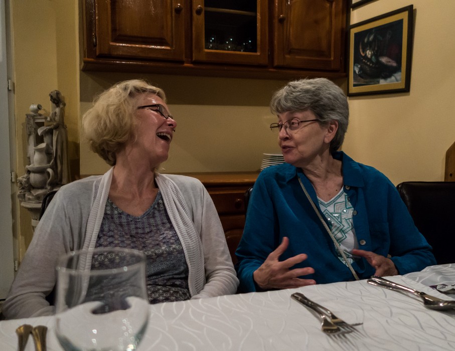 Joy and Madelyn.<br />Dinner at "La Torre" restaurant.<br />Nov. 11, 2016 - Havana, Cuba.