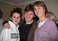 Dec. 5, 2008 - Palmer's Restaurant, Andover, Massachusetts.<br />Leslie's surprise 50th birthday party.<br />Leslie with her two children, Lydia and Julian.