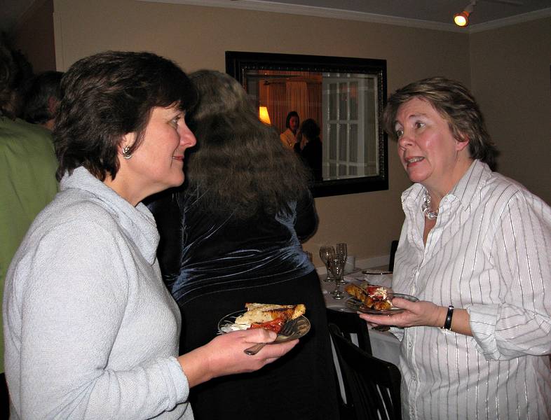 Dec. 5, 2008 - Palmer's Restaurant, Andover, Massachusetts.<br />Leslie's surprise 50th birthday party.<br />Susan and Tanya.