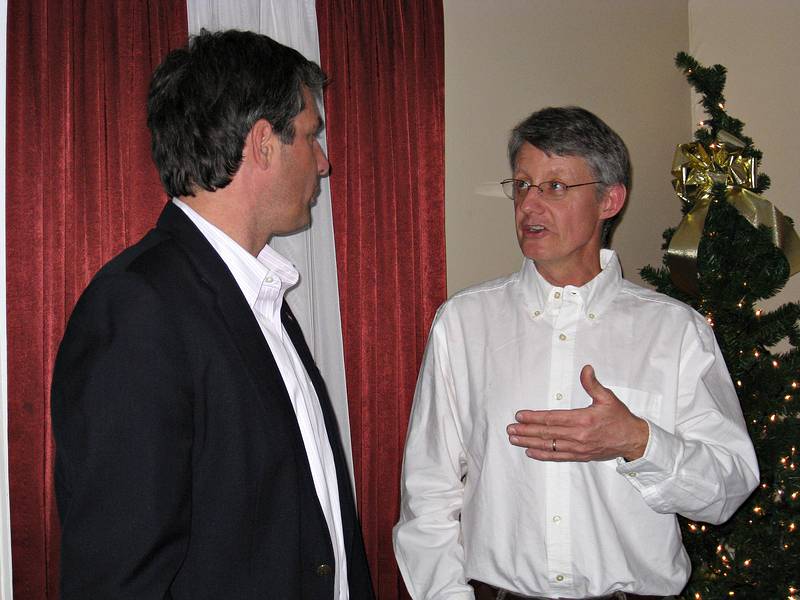 Dec. 5, 2008 - Palmer's Restaurant, Andover, Massachusetts.<br />Leslie's surprise 50th birthday party.<br />Ron and Keith.
