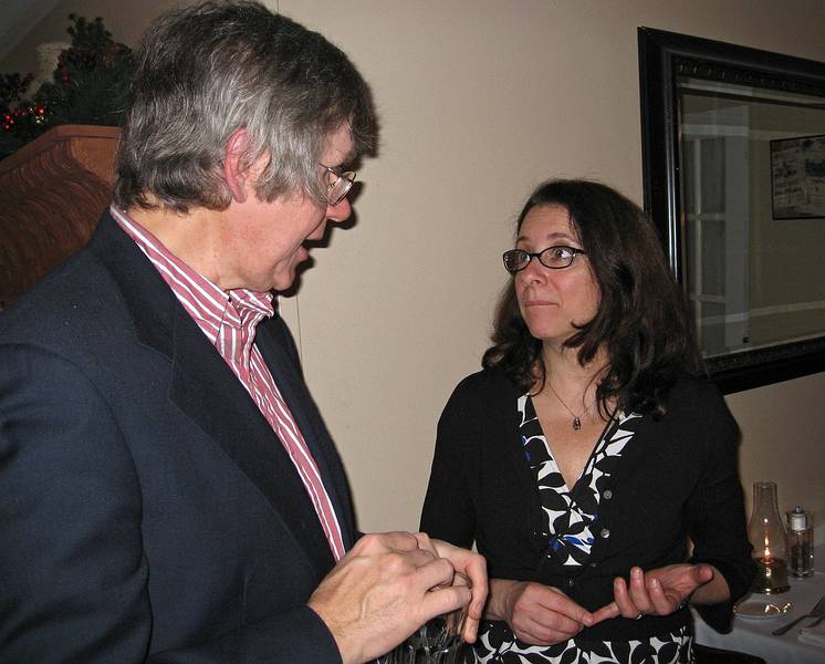 Dec. 5, 2008 - Palmer's Restaurant, Andover, Massachusetts.<br />Leslie's surprise 50th birthday party.<br />Marty and Claudia.