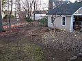 April 16, 2008 - Merrimac, Massachusetts.<br />The spot where the addition to the garage is to be built,<br />on the morning of the start of digging the trench for the foundation.