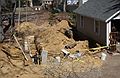 April 17, 2008 - Merrimac, Massachusetts.<br />The foundation footing molds are being installed.