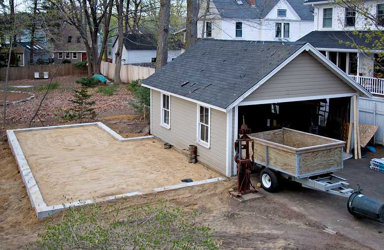 April 26, 2008 - Merrimac, Massachusetts.<br />State of the construction of Joyce's studio