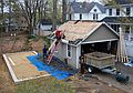 April 28, 2008 - Merrimac, Massachusetts.<br />The addition is going to tie into the garage roof.