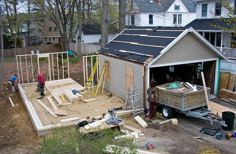 April 30, 2008 - Merrimac, Massachusetts.<br />Much progress was done today on Joyce's studio.