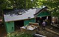 May 19, 2008 - Merrimac, Massachusetts.<br />The roof and skylights have been in for a few days.<br />The heating system has been istalled under the roof of the garage with ducts to the studio.