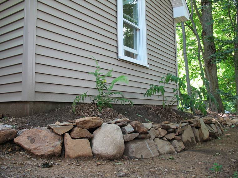 June 30, 2008 - Merrimac, Massachusetts.<br />Joyce's studio nearing completion.<br />Joyce built a retaining wall in the back.