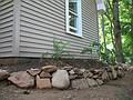 June 30, 2008 - Merrimac, Massachusetts.<br />Joyce's studio nearing completion.<br />Joyce built a retaining wall in the back.