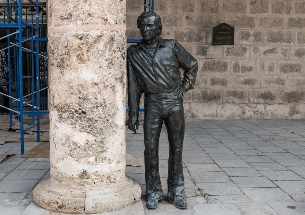 Antonio Gades, 1936-2004, dancer.<br />Nov. 8, 2016 - Plaza de la Catedral, Havana, Cuba.